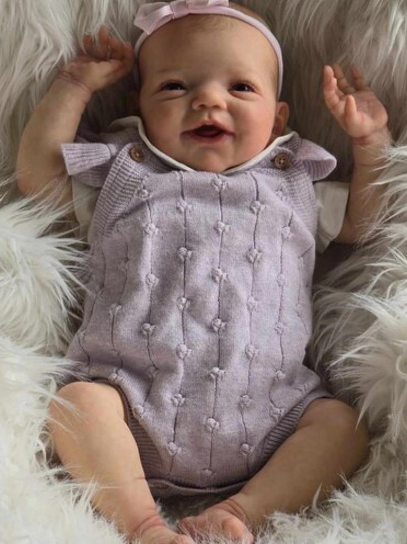 Zero Pam Reborn Baby Doll Girl 20inch Lifelike Smiling Baby Dolls Realistic Newborn Real Life Looking Babies Dolls Anatomically Correct Reborn Doll That Look Real - Image 3