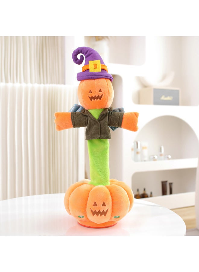 Loquat Skeleton Twist Dance Cactus Singing Recording Learning Tongue Children Electric Toy-Color:Pumpkin-Height:Charging - Image 1