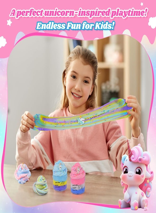 Keemanman 2 Pack Unicorn Cloud Slime Kit, Kids Slime, Toys for Ages 6-8 8-13 Girls and Boys, Party Favors Girl Birthday Gifts for 4 5 7 9 10 11 12 Year Old Cute Stuff Stocking Stuffers - Image 3