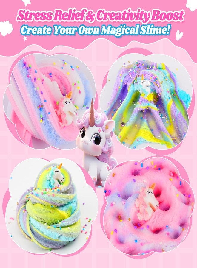 Keemanman 2 Pack Unicorn Cloud Slime Kit, Kids Slime, Toys for Ages 6-8 8-13 Girls and Boys, Party Favors Girl Birthday Gifts for 4 5 7 9 10 11 12 Year Old Cute Stuff Stocking Stuffers - Image 2