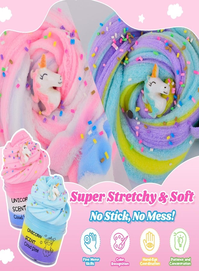 Keemanman 2 Pack Unicorn Cloud Slime Kit, Kids Slime, Toys for Ages 6-8 8-13 Girls and Boys, Party Favors Girl Birthday Gifts for 4 5 7 9 10 11 12 Year Old Cute Stuff Stocking Stuffers - Image 4