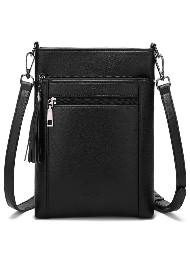 SENDEFN Crossbody Bags for Women, Multi Pocket Casual Crossbody Bag, Leather Handbag Purse Women, Adjustable Strap Shoulder Handbag with Tassel - Image 1