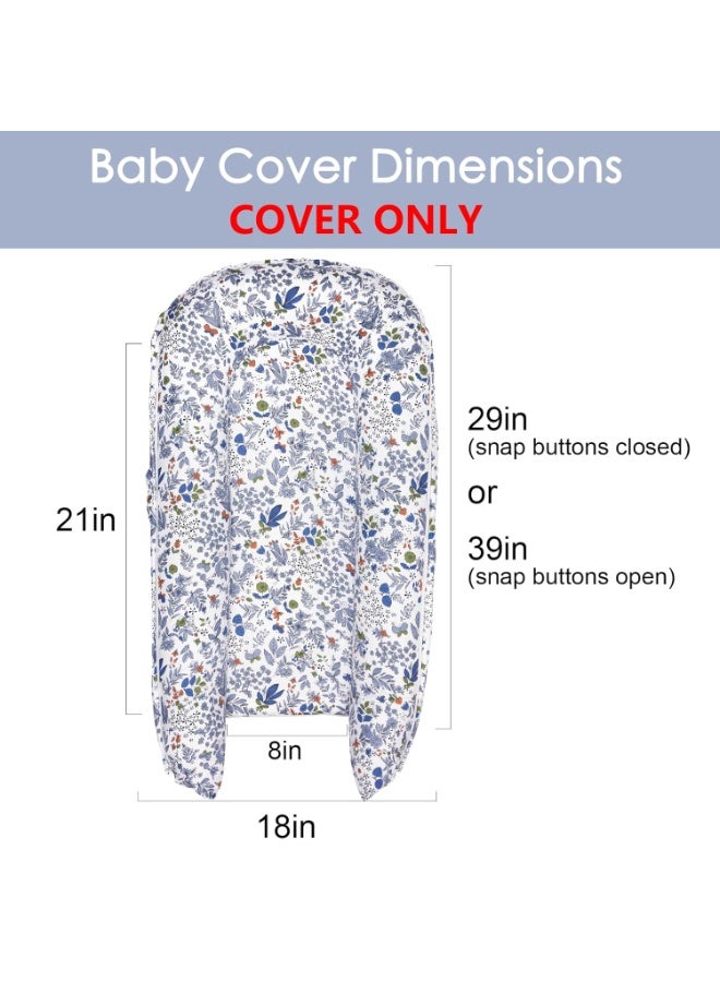 MEXXI Infant Lounger Baby Nest Replacement Cover | Hypoallergenic | Premium | [Fits Dockatot Deluxe+] (Cover Only) (Flowers) - Image 1