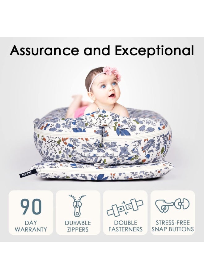 MEXXI Infant Lounger Baby Nest Replacement Cover | Hypoallergenic | Premium | [Fits Dockatot Deluxe+] (Cover Only) (Flowers) - Image 2