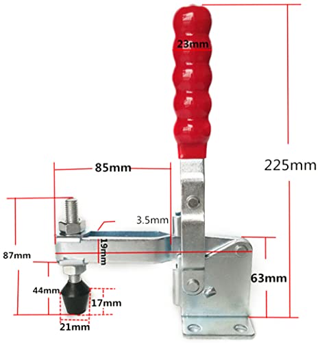 LavaLock X LARGE VERTICAL HANDLE TOGGLE CLAMP LAVALOCK 12265 CROSS REF CLAMP # 210-U - Image 4