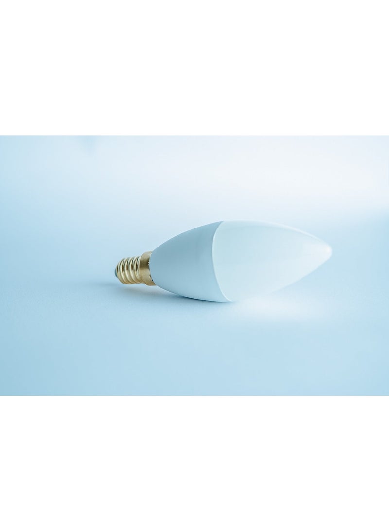 لمبة مجموعة لمبات بلحة ليد 7 وات C37 من LAMBAبضوء دافئ ( 3 قطع) ، اصفر ، عمر افتراضي 30,000 ساعة - Image 3