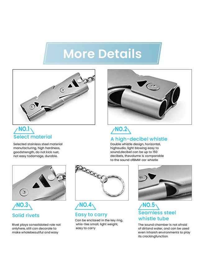 ZIBUYU� Emergency Whistles Lifeguard Safety Whistle with Keychain, Kids Rescue Signaling Loud Survival Whistle for Outdoor, Hiking, Camping Hunting, Fishing Boating - Image 3