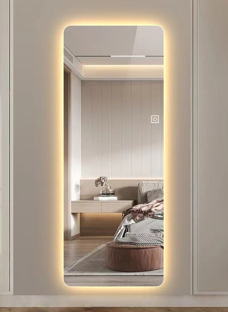 فيبارتي مرآة حائط VPARTY بدون إطار LED، مرآة مستطيلة كاملة الطول 28 × 67 بوصة مع إضاءة، مرآة زينة مثبتة على الحائط لغرفة المعيشة، غرفة النوم، غرفة الزينة (70 × 170 سم) - Image 2