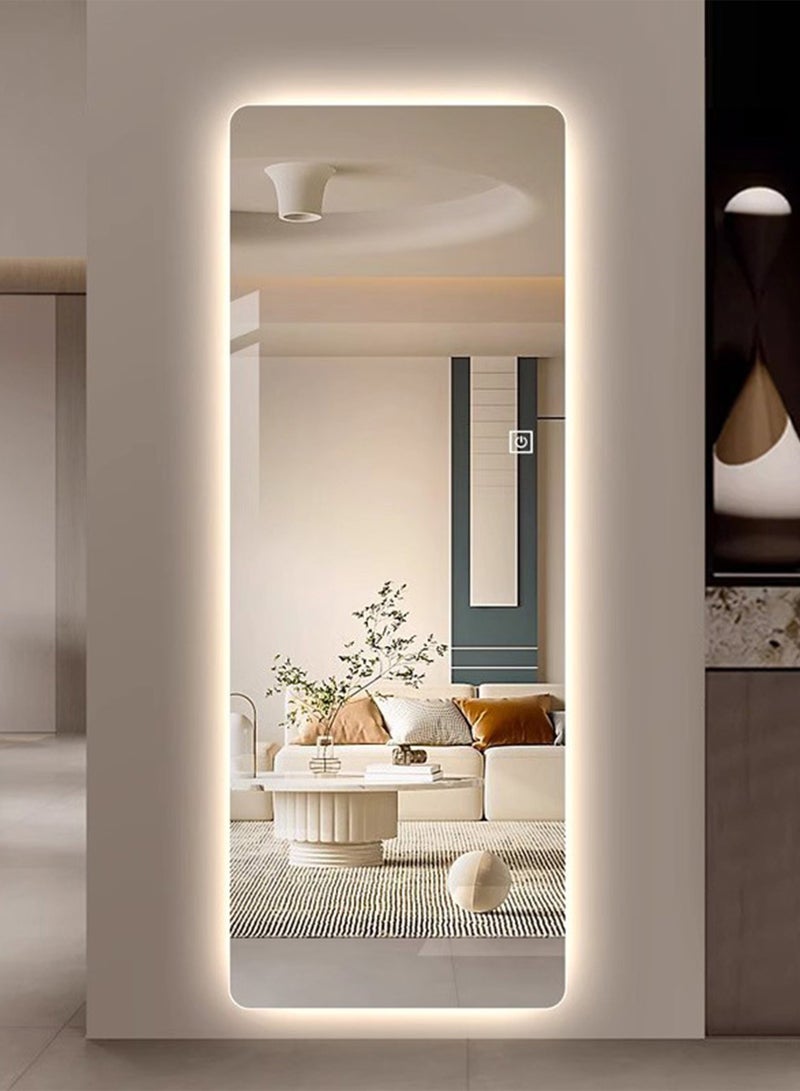 فيبارتي مرآة حائط VPARTY بدون إطار LED، مرآة مستطيلة كاملة الطول 28 × 67 بوصة مع إضاءة، مرآة زينة مثبتة على الحائط لغرفة المعيشة، غرفة النوم، غرفة الزينة (70 × 170 سم) - Image 3