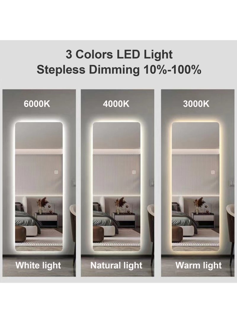 فيبارتي مرآة حائط VPARTY بدون إطار LED، مرآة مستطيلة كاملة الطول 28 × 67 بوصة مع إضاءة، مرآة زينة مثبتة على الحائط لغرفة المعيشة، غرفة النوم، غرفة الزينة (70 × 170 سم) - Image 5