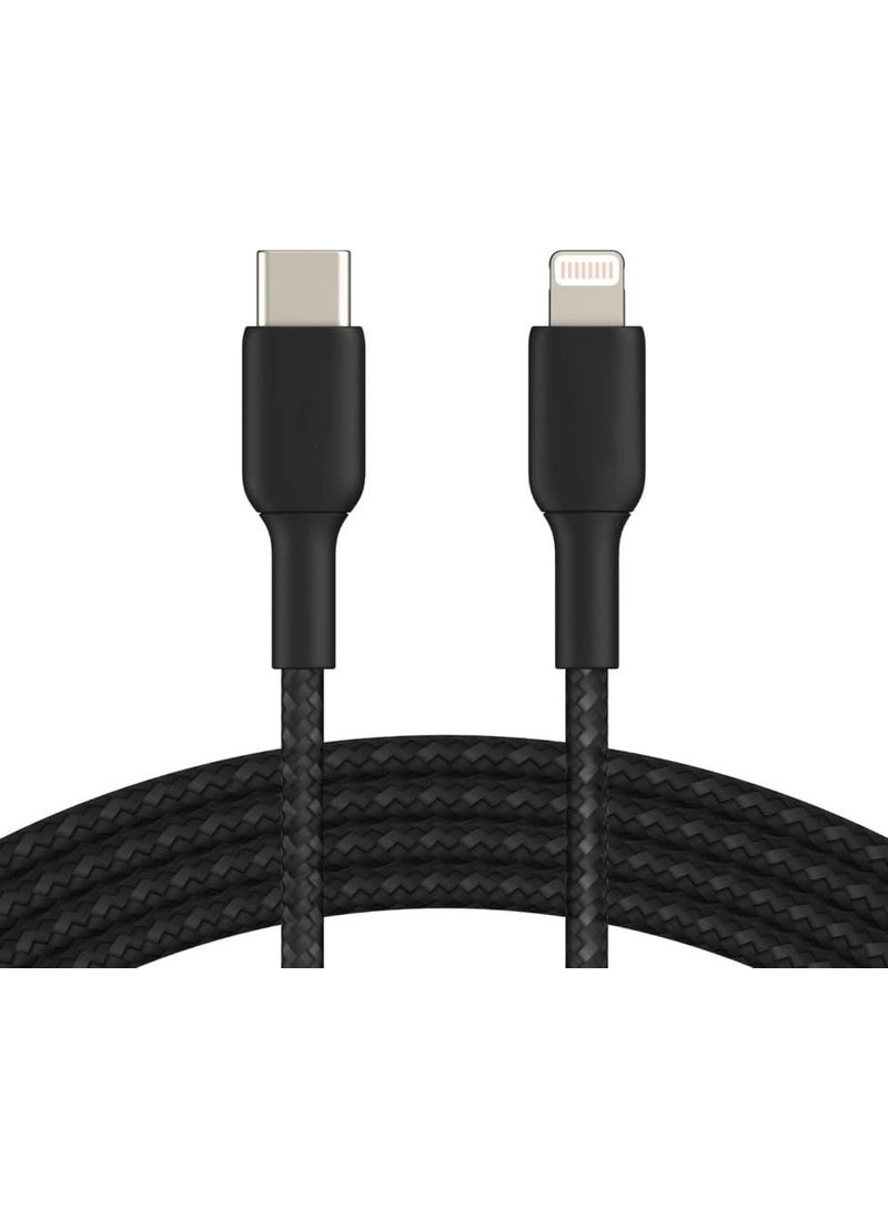 Velliw - Type-C To Lightning iPhone Compatible 1 Meter Knitted Cable 20W Lightning Charging Cable - Image 1