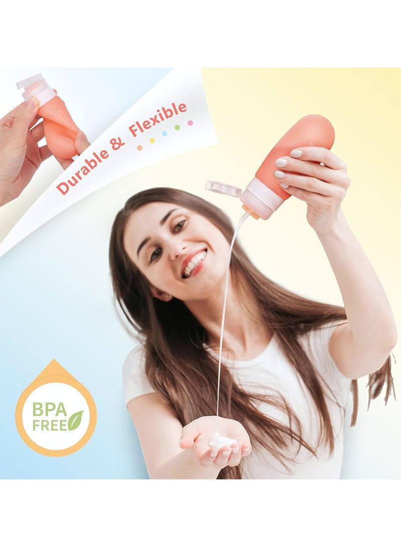 16 Pack Travel Bottles for Toiletries, Silicone Travel Containers jar for Toiletries, Leak Proof Refillable Liquid Shampoo And Conditioner Travel Essentials Toiletry Bottles - Image 5