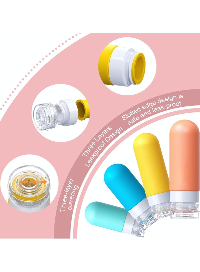 16 Pack Travel Bottles for Toiletries, Silicone Travel Containers jar for Toiletries, Leak Proof Refillable Liquid Shampoo And Conditioner Travel Essentials Toiletry Bottles - Image 3