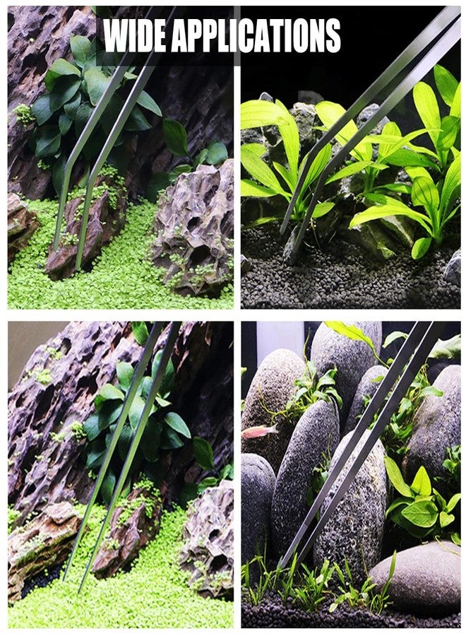 اتول مارت ملقط نباتات أحواض السمك من يوتولمارت، ملقط منحني من الفولاذ المقاوم للصدأ، ملقط أحواض سمك طويل جدًا 48 سم، لأدوات تنسيق نباتات أحواض السمك، ملقط تغذية. - Image 5