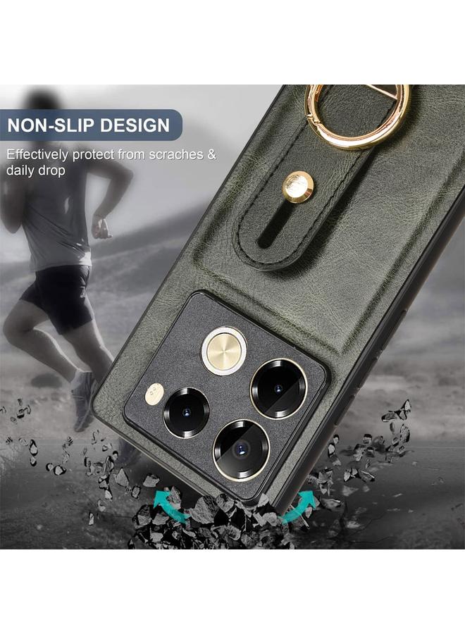 S-TOP Case For Infinix Note 40 Pro 5G X6851 Wristband Leather Back Phone Case - Image 5