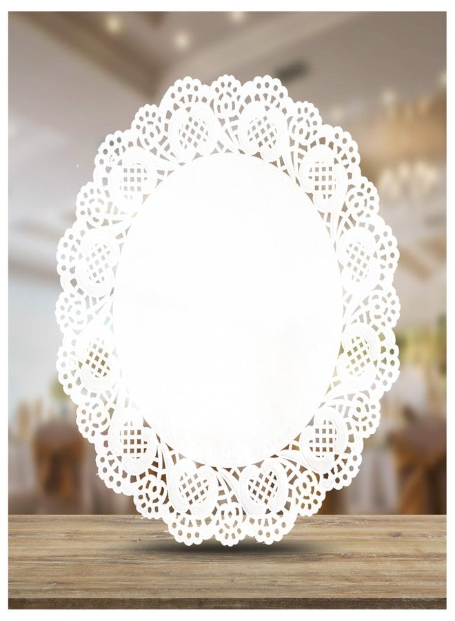 RIVCOIM Paper Doilies 8.5 Inch Round - White Doilies - Elegant Lace Design, Perfect for Crafts, Weddings, Parties, and Home Decor - Disposable, Pack of 100 for Baking, Serving, and Presentation. - Image 1