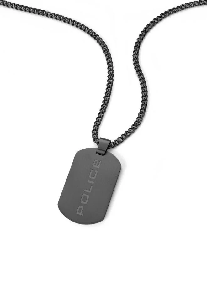 POLICE Pontevedra II Ion Plated Black Stainless Steel Gents Necklace
