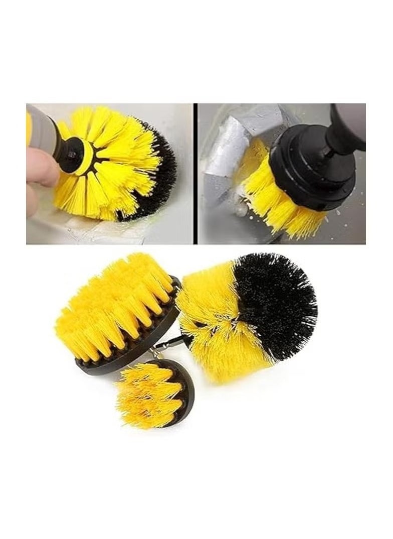 Generic [3pcs Set] Automatic Brush, Wheel Cleaning Brush, Deep Cleaning Polishing Brush, Cleaning Brush Suitable for Car Tires, Car Mats, Floor Carpets, Bathroom Electric Brush Cleaning Sets - Multi-function  - Image 1