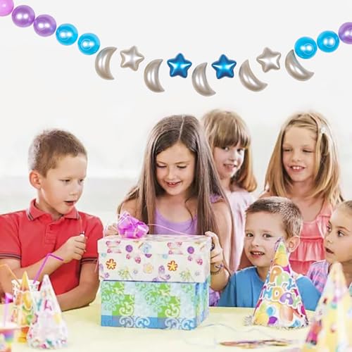 GOGOSO Ball Pit Balls Stars Moon Shapes Plastic Pitballs for Toddler Play Tent Baby Photo Props Kids Pool Water Toys Kiddie Pool Party DecorPearl BluePearl PurplePurple Gray100PCS - Image 5