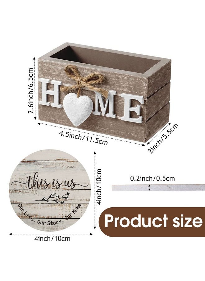 Housewarming Gifts For Home Decoration Wooden Heart Coasters For Drinks 6 Set Farmhouse Coasters With Holder Funny For Family Coffee Table Protection, 4''(Classic Farmhouse) - pzsku/ZB86A97424ECD534B3904Z/45/_/1733731339/77145145-fde2-47b0-8c49-defd6927d40e