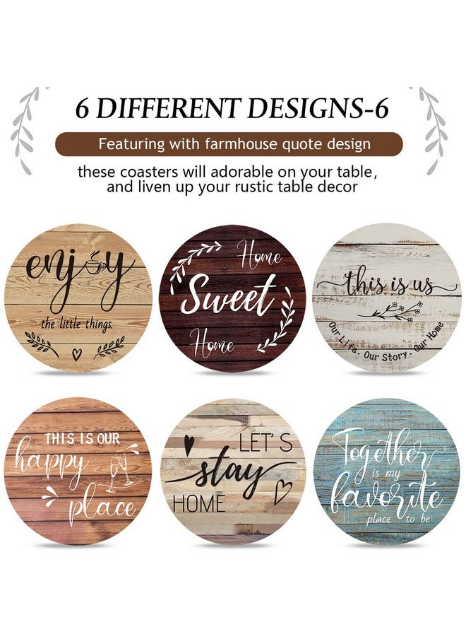 Housewarming Gifts For Home Decoration Wooden Heart Coasters For Drinks 6 Set Farmhouse Coasters With Holder Funny For Family Coffee Table Protection, 4''(Classic Farmhouse) - pzsku/ZB86A97424ECD534B3904Z/45/_/1733731384/a670fcf0-2e3a-4e1d-9ac7-204f02f76495