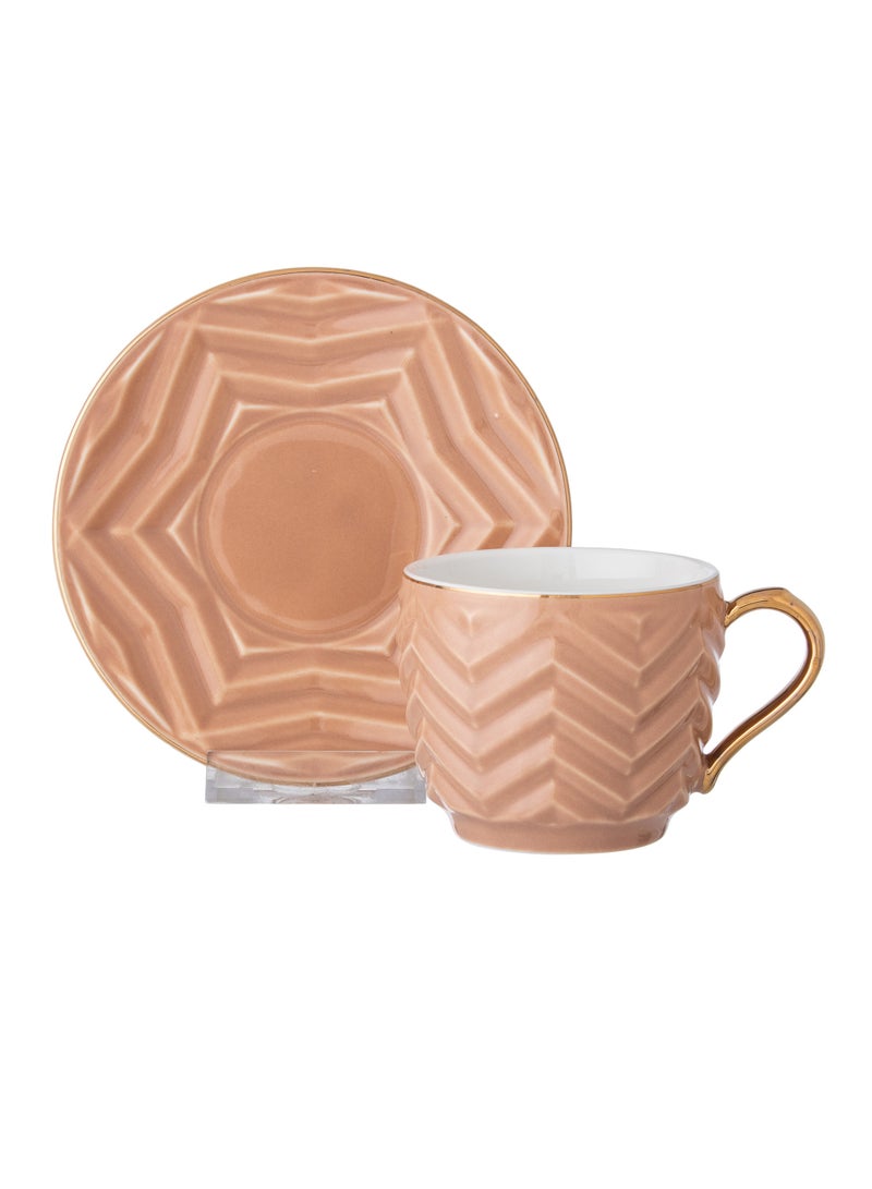 Bin shihoon Set 6 Pieces Beige Tea Cup - Image 2