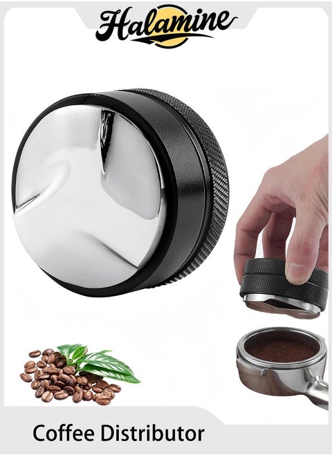 Coffee Distributor 51mm Espresso Coffee Tamper Distributor Tool Leveler Espresso Machine Accessories，3-Angled Slopes Adjustable Espresso  Coffee