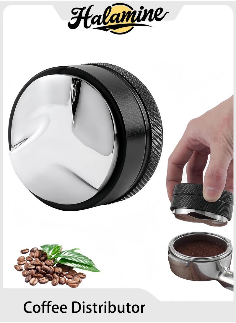 Halamine - Coffee Distributor 51mm Espresso Coffee Tamper Distributor Tool Leveler Espresso Machine Accessories，3-Angled Slopes Adjustable Espresso  Coffee - Image 1