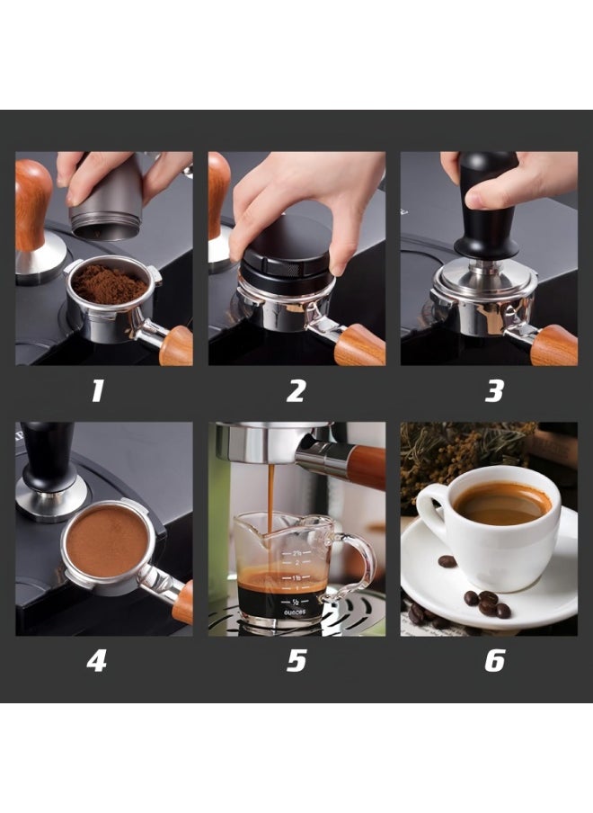 Halamine - Coffee Distributor 51mm Espresso Coffee Tamper Distributor Tool Leveler Espresso Machine Accessories，3-Angled Slopes Adjustable Espresso  Coffee - Image 1
