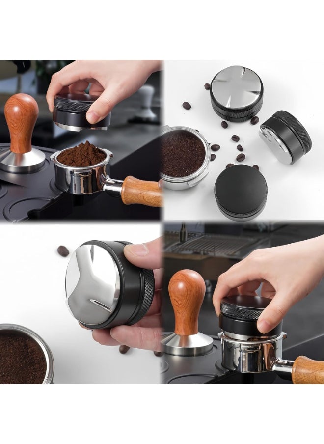 Halamine - Coffee Distributor 51mm Espresso Coffee Tamper Distributor Tool Leveler Espresso Machine Accessories，3-Angled Slopes Adjustable Espresso  Coffee - Image 1