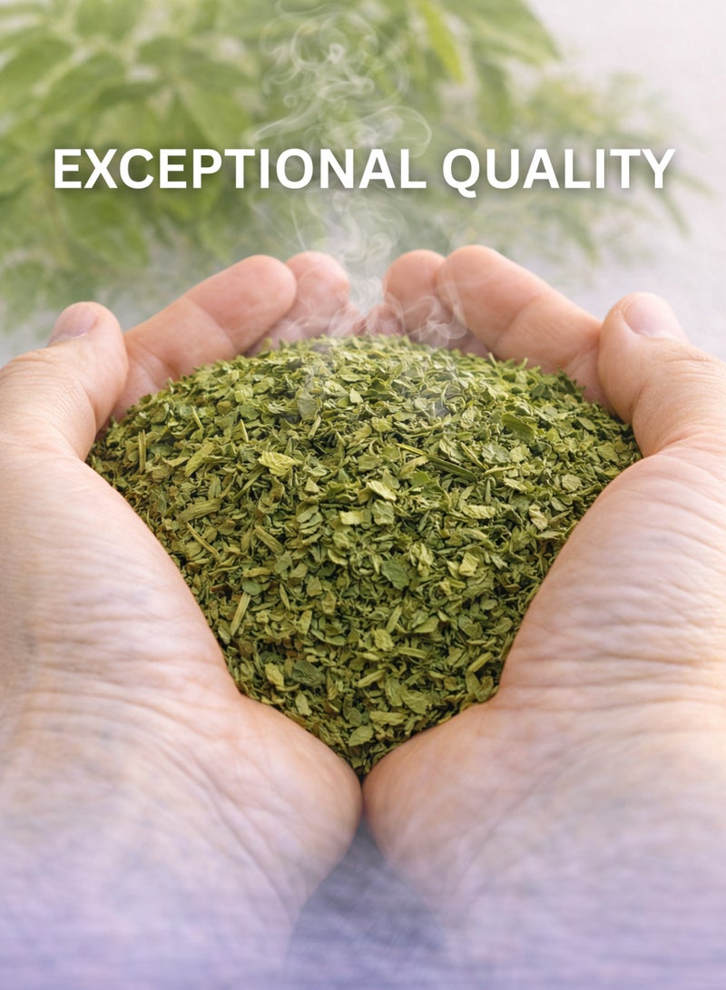 زهر أوراق الحلبة المجففة (أوراق الحلبة المجففة) - أوراق حلبة فاخرة | أوراق عشبية طبيعية نقية 100% للاستخدام في الحدائق المنزلية والبستنة والأعشاب والنباتات. - Image 3