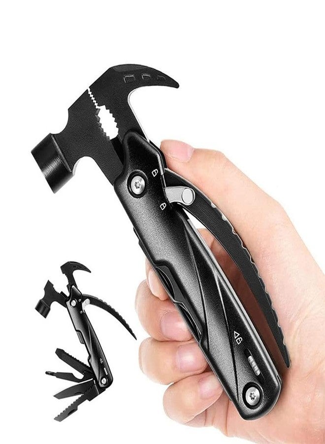 Foliam Hammer Multitool, 12 In 1 Mini Stainless Steel Multi Tool with Hammer Outdoor for Camping Hiking Household - Image 1