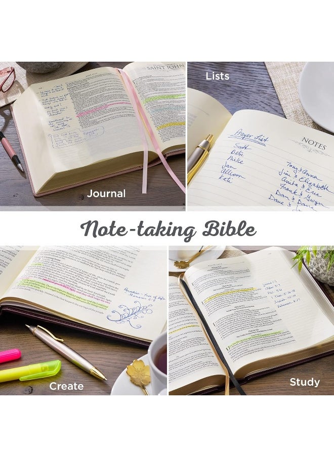 KJV Holy Bible, Large Print Note-Taking Bible, Faux Leather Hardcover - King James Version, Pearlescent Mauve  - Image 4