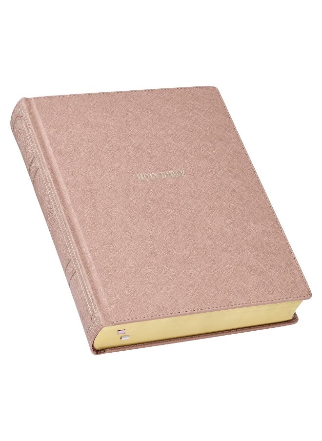 KJV Holy Bible, Large Print Note-Taking Bible, Faux Leather Hardcover - King James Version, Pearlescent Mauve  - Image 1