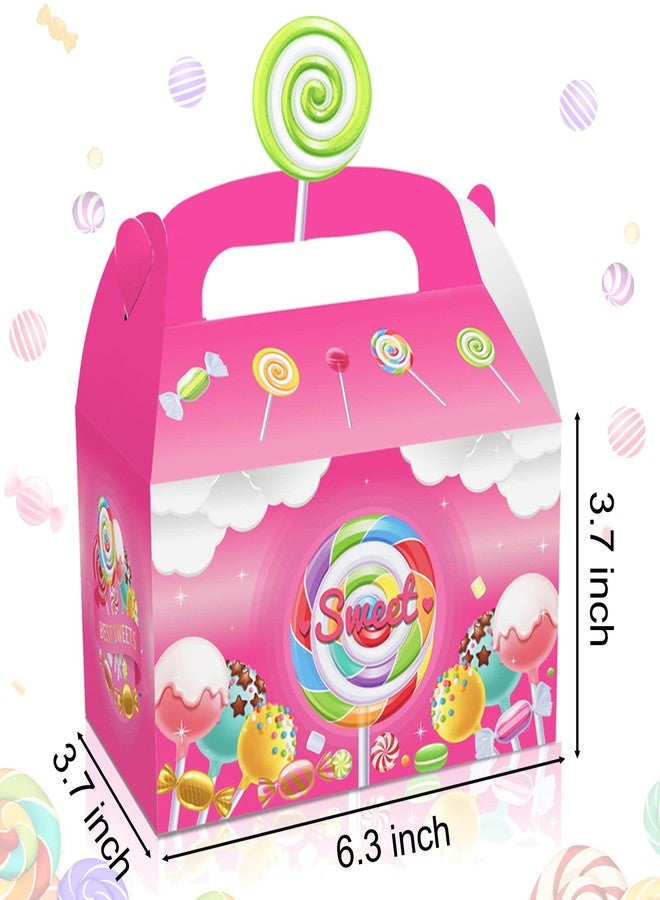 umoni 24pcsCandyland Party Favor Treat Box Candyland Lollipop Design Goody Gift Boxes for Candy Theme Birthday Party Baby Shower Supplies - Image 4