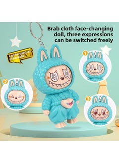 Generic Labubu Face-changing Doll Toy Keychain Pendant Face-changing Toy Creative Face-changing Children's Toy Doll-Color: Lala Cloth Cartoon Doll Keychain  - Image 4