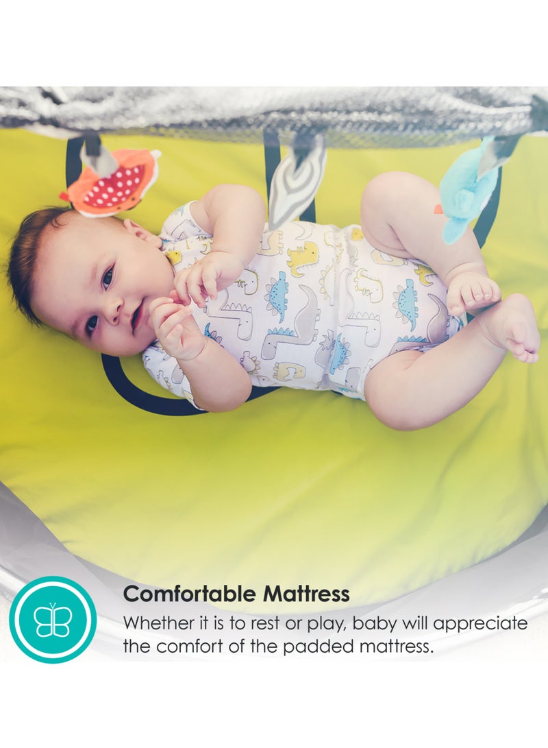 bbluv Nidö - 2-in-1 Baby Travel & Play Tent (90.7 x 73.7 x 47 cm) | UV Protection SPF 50+ | Pop-Up Mosquito Net | Portable with Soft Mattress & Toys | Lightweight, Safe & Cozy Outdoors - Image 3