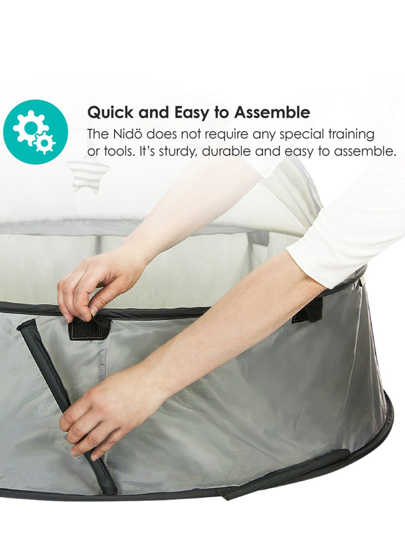 bbluv Nidö - 2-in-1 Baby Travel & Play Tent (90.7 x 73.7 x 47 cm) | UV Protection SPF 50+ | Pop-Up Mosquito Net | Portable with Soft Mattress & Toys | Lightweight, Safe & Cozy Outdoors - Image 5