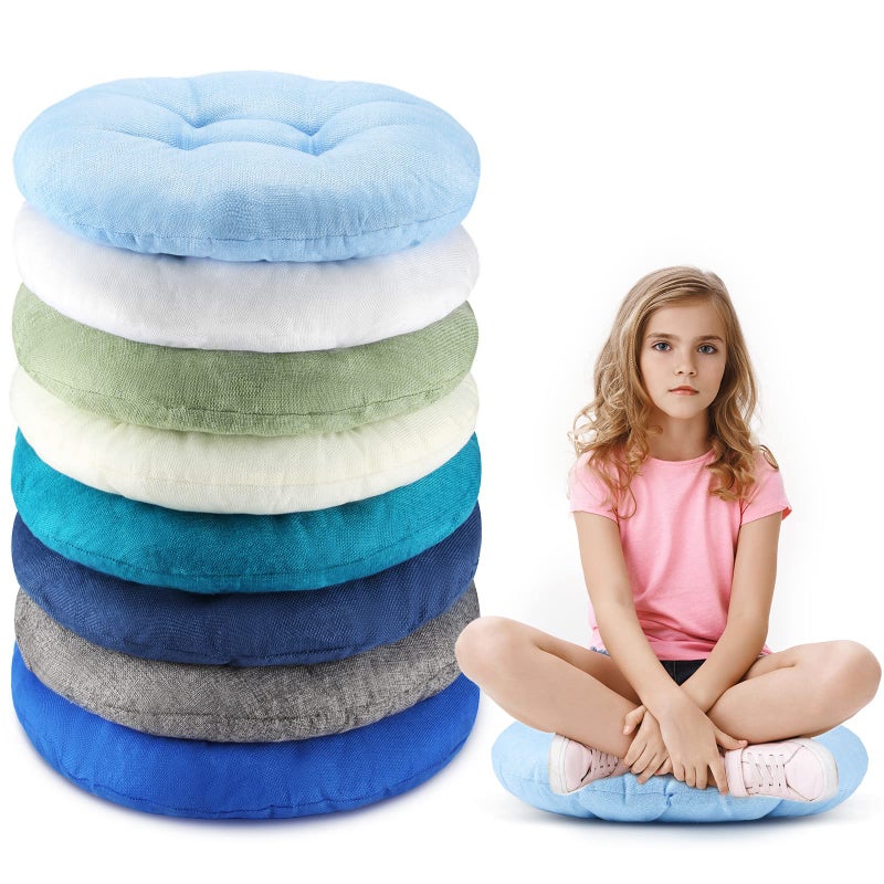 Fumete Fumete 8 Pcs 16 Inch Round Floor Cushions for Kids and Toddlers Flexible Seating Classroom Furniture Floor Pillow for Home Daycare Preschool Yoga and Meditation Stylish