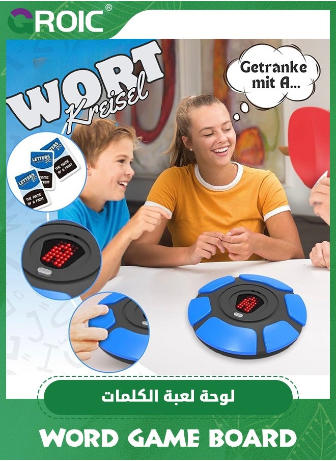 GROIC Word Game, Fast-Paced Digital Word Game, Educational Learning Board Game with Timer & Answer Cards, Alphabet Strategy Board Game for Teens and Adults - Blue  - Image 2