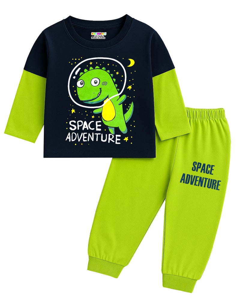 Kuchipoo Baby Boy Regular Fit Cotton T-Shirts and Pyjamas Set (KUC-PSUT-153, 2-3 Years, Multi-Colored) - Image 3