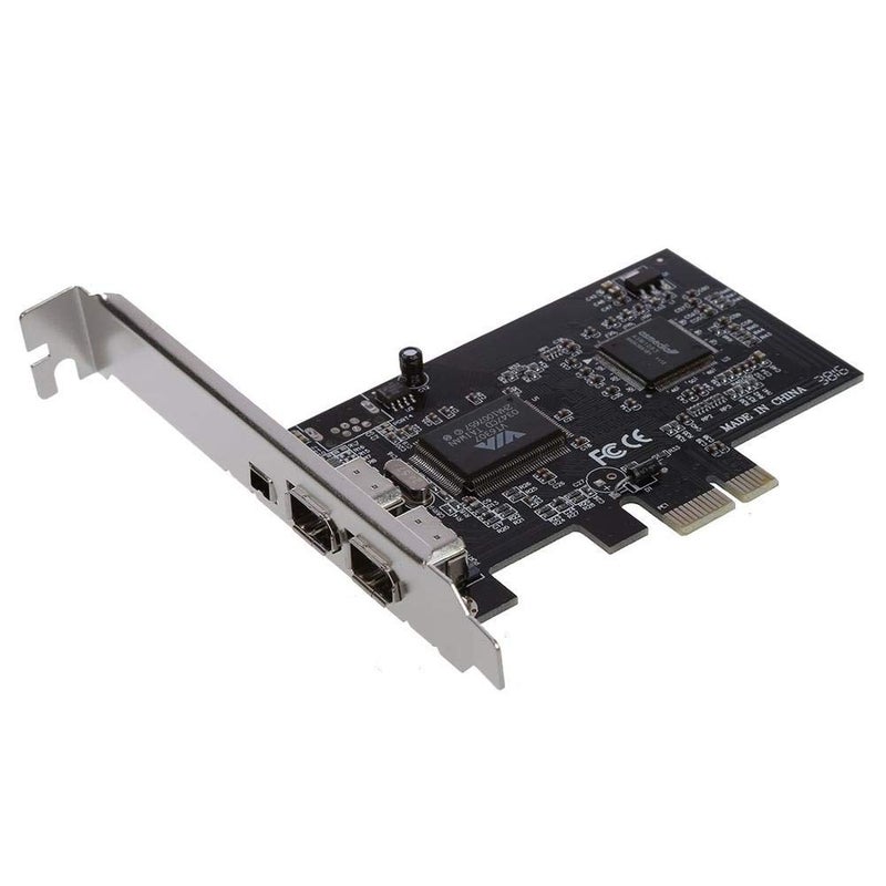 ANDTRONICS بطاقة PCI Express Firewire 400 بثلاثة منافذ مع شريحة VIA - بطاقة توسيع وحدة تحكم Firewire 6 دبوس 4 دبوس - Image 1