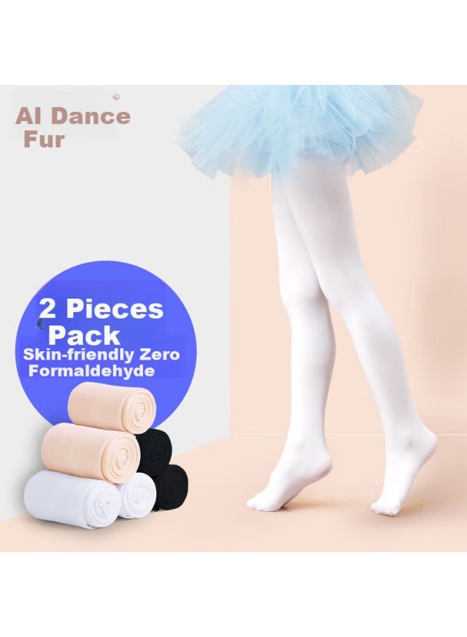 Aiwuge Children's Dance Socks, Thin Spring And Autumn White Socks, Girls' Dance Practice Leggings, Size S - Image 1