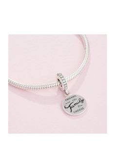 PANDORA Moments Women's Sterling Silver Friends are Family Dangle Charm for Bracelet 798124EN16  - Image 4