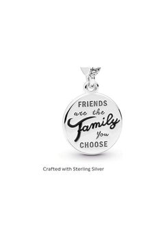 PANDORA Moments Women's Sterling Silver Friends are Family Dangle Charm for Bracelet 798124EN16  - Image 3