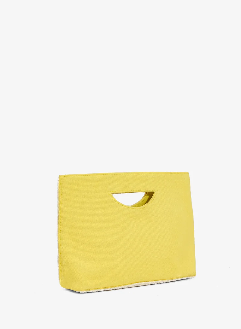 Ginger Boutique Embroidered Beaded Lemon Clutch