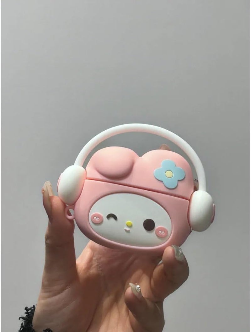 Emoh Roced Compatible with AirPods 4 Cover 2024, Case Cover for AirPods 4th Generation Case for Apple Airpods 4 2024 with Keychain for Women Girls (Kitty Pink, Airpod 4th Generation Case) - Image 4