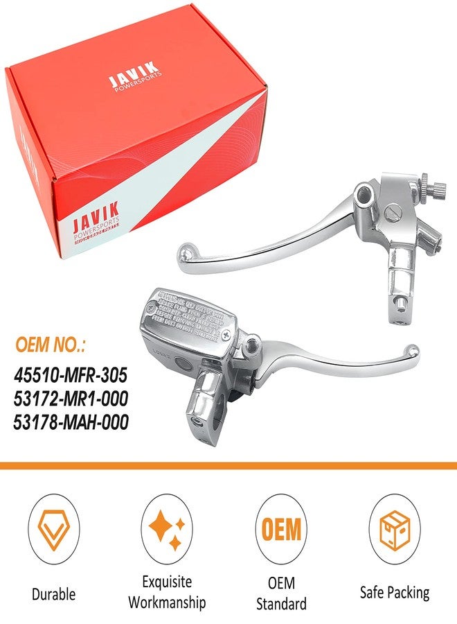 JAVIK Left & Right Brake Master Cylinder Clutch Lever for Honda VT600 VT750 VT1100 VT1300 VTX1300 VF750 (Chrome) - Image 5
