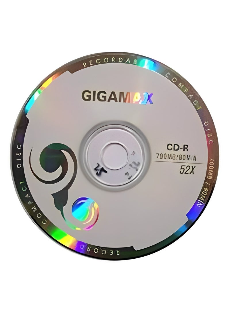 Gigamax - 1pcs Silver CD Recordable CD Writer Speed ​​52x 700MB Size - Image 1