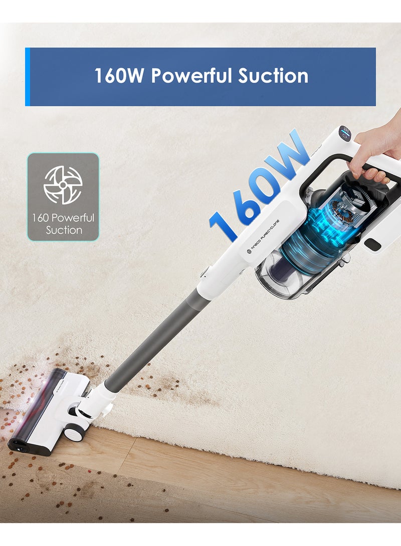 Tineco A30S Cordless Stick Vacuum Cleaner, 160W Suction, 60Min Runtime, 1L Larger Dustbin, Zerotangle Brush,Purecyclone Tech, Led Headlight 500 W VS1D2300SA Black & White - Image 2